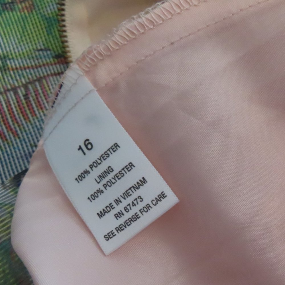 EUC Hummingbird Tea Party Dress Fit & Flare - Dress Barn (US 16) ❧ - Picture 7 of 8